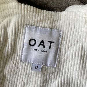 OAT New York Overall Mini White Corduroy Dress 0